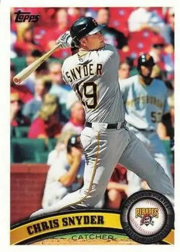 Original gloss Baseball card of Chris Snyder NMNT from 2011 Topps Pirates