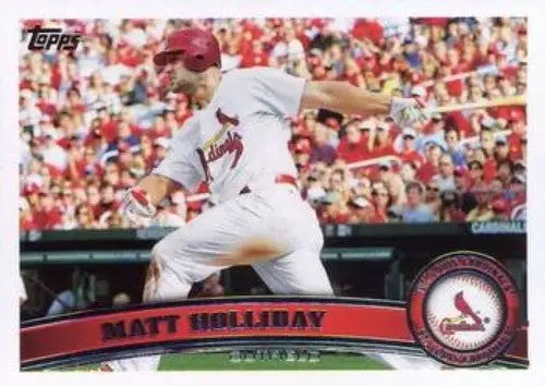 Original gloss 2011 Topps Matt Holliday NMMT baseball card featuring Matt Holliday and Cardinals