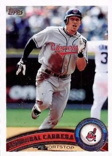 Original gloss baseball card of Asdrubal Cabrera NMMT from 2011 Topps #522