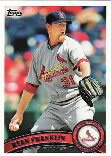 Original gloss Ryan Franklin baseball card 2011 Topps #548 Ryan Franklin NMMT Cardinals