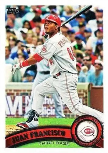 Original gloss Juan Francisco NMMT baseball card from 2011 Topps #609 Reds