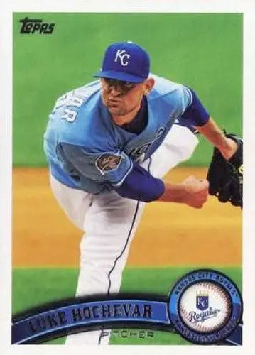 2011 Topps Luke Hochevar NMMT baseball card with original gloss Royals ID 7391