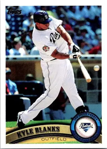 Original gloss baseball card featuring Kyle Blanks NM-MT from 2011 Topps Padres