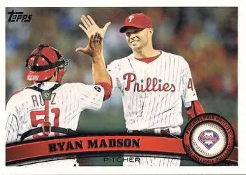 Original gloss Ryan Madson NMMT baseball card from 2011 Topps Phillies series