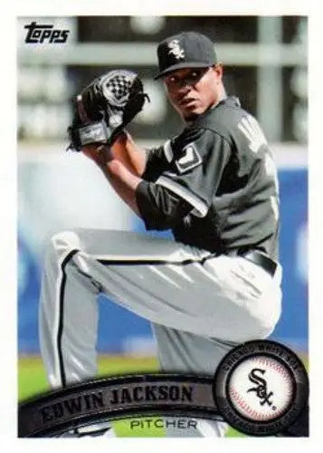 Edwin Jackson NMMT baseball card from 2011 Topps #652 featuring White Sox player