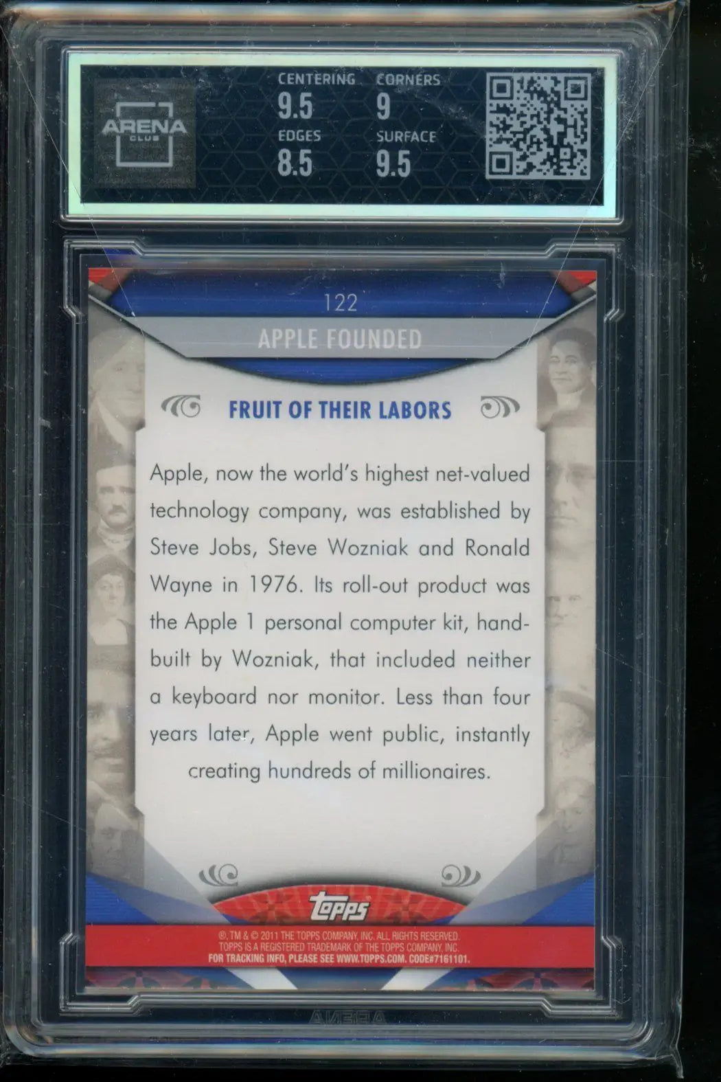 2011 Topps American Pie Apple Steve Jobs #122 Arena Club 9