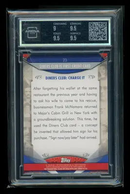 2011 Topps American Pie Diners Club #23 Arena Club 9.5 - Other