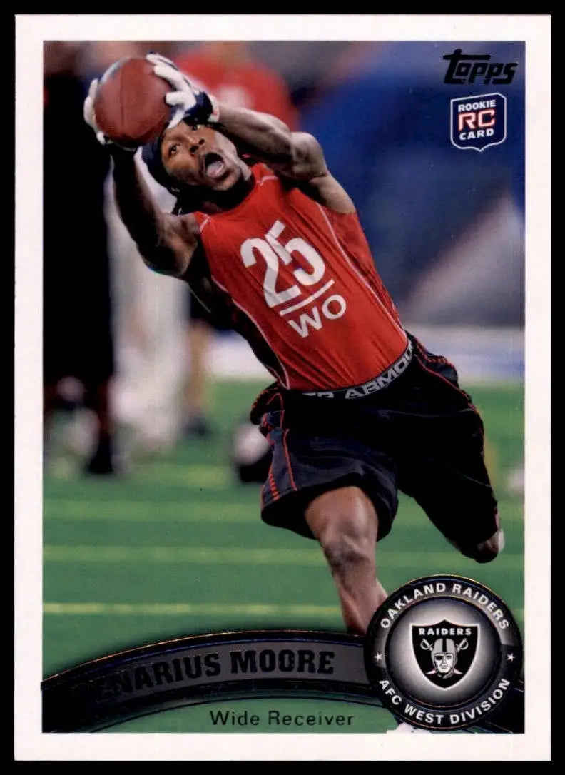 2011 Topps Denarius Moore #215 Rookie Oakland Raiders Football Card NFL Sports - Football Card Single