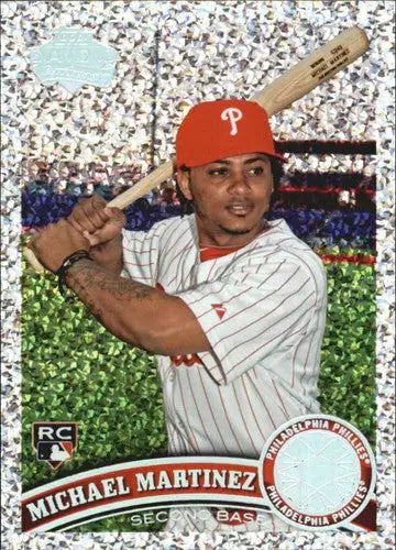 Original gloss of Michael Martinez baseball card from 2011 Topps Diamond Anniversary series