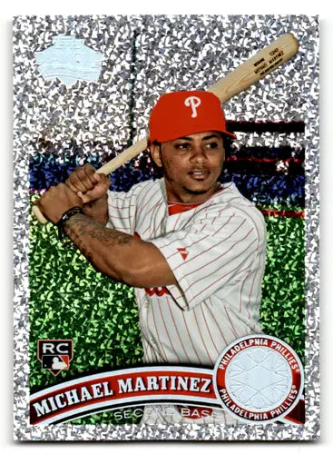 Original gloss 2011 Topps Diamond Anniversary Michael Martinez baseball card Phillies