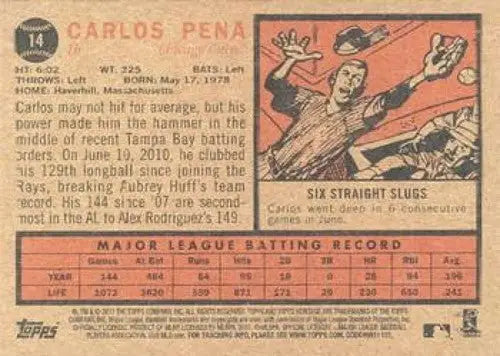 2011 Topps Heritage #14 Carlos Pena NMMT Cubs ID:7416 - Baseball Card Single