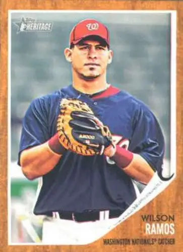 Wilson Ramos NMMT baseball card from Topps Heritage 2011 series