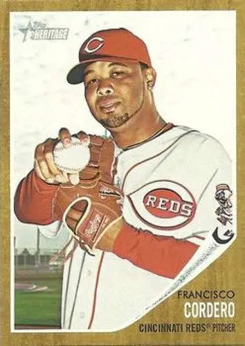 2011 Topps Heritage Francisco Cordero NMMT baseball card with original gloss Reds ID 7411