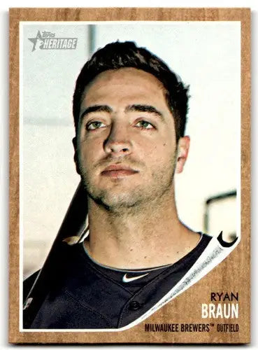 2011 Topps Heritage #258 Ryan Braun NM-MT Brewers ID:43719 - Baseball Card Single