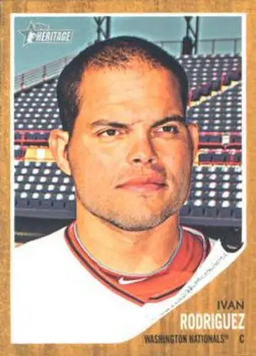 2011 Topps Heritage #262 Ivan Rodriguez NMMT Nationals - Baseball Card Single