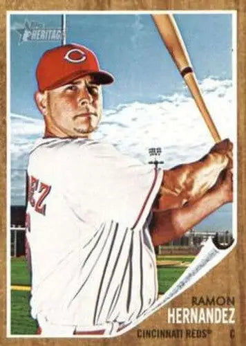 2011 Topps Heritage #302 Ramon Hernandez NMMT Reds ID:7495 - Baseball Card Single
