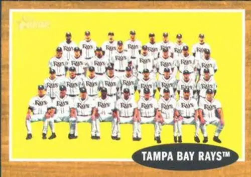 Original gloss Tampa Bay Rays baseball team photo from 2011 Topps Heritage NMNT card
