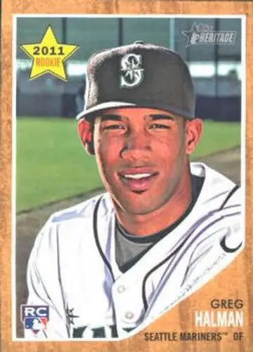 2011 Topps Heritage #362 Greg Halman NMMT RC Rookie Mariners ID:7513 - Baseball Card Single