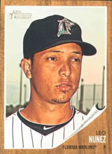2011 Topps Heritage #424 Leo Nunez NMMT Marlins ID:7531 - Baseball Card Single