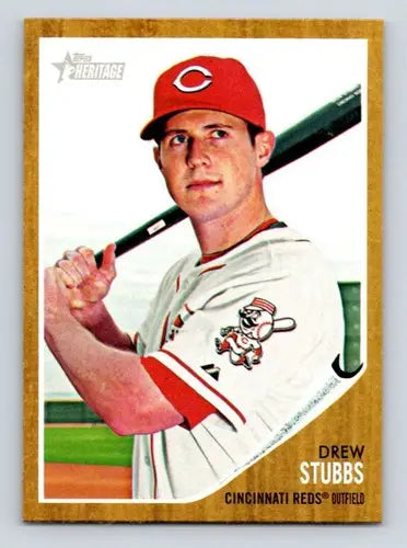 2011 Topps Heritage #487 Drew Stubbs NM-MT Reds ID:63124 - Baseball Card Single