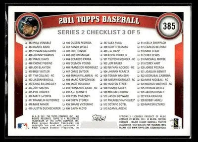 2011 Topps Ichiro #385 Seattle Mariners - Baseball Card Single