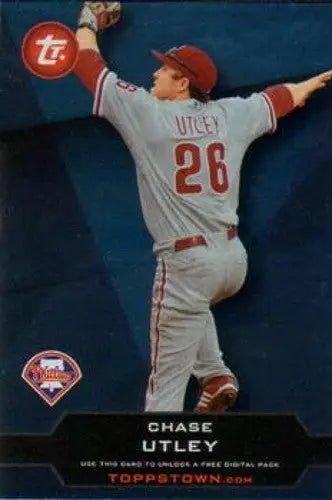 2011 Topps Topps Town Chase Utley baseball card with original gloss Phillies NM-MT