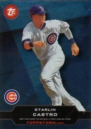 2011 Topps Topps Town Starlin Castro baseball card with original gloss Cubs ID 8233