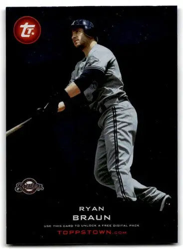 2011 Topps Topps Town Ryan Braun baseball card with original gloss Brewers ID 43722
