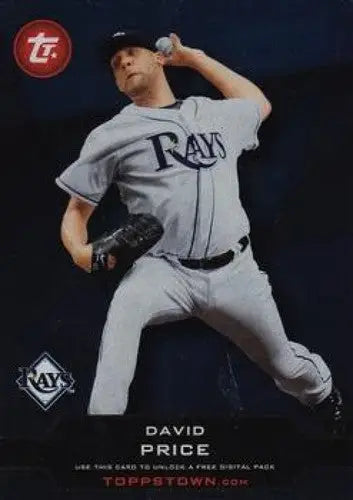 Original gloss 2011 Topps Town David Price baseball card Rays ID 8219