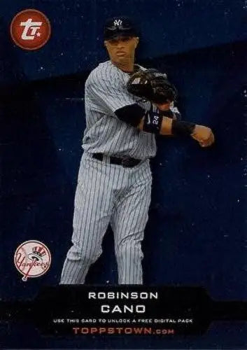 2011 Topps Topps Town Robinson Cano baseball card with original gloss NY Yankees NM-MT