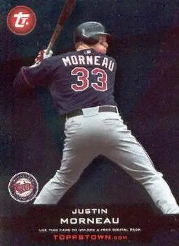 Justin Morneau baseball card from 2011 Topps Town with original gloss Twins ID 8234