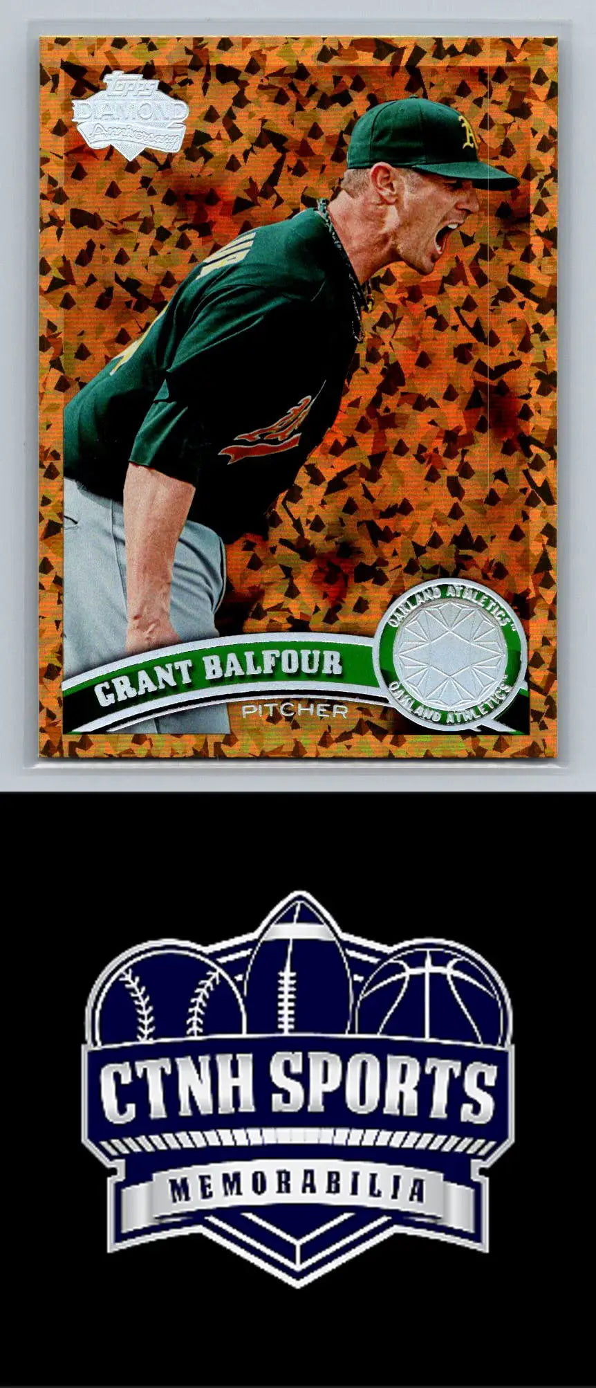 Grant Balfour baseball card from 2011 Topps Update Cognac Diamond Anniversary product