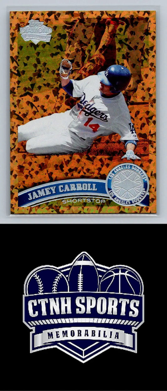 2011 Topps Update Jamey Carroll Cognac Diamond Anniversary Baseball Card US221
