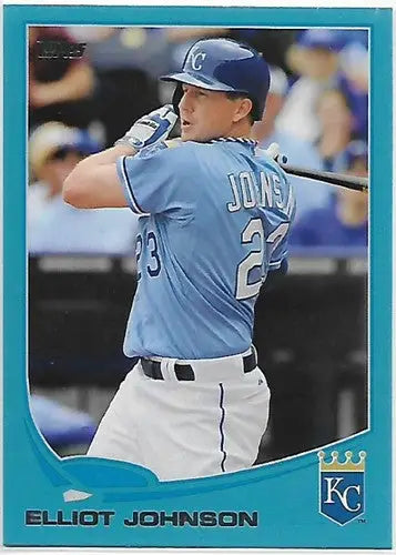Baseball card featuring Elliot Johnson from 2011 Topps Update with Blue Border Rays ID 20286