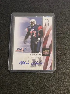 2011 Upper Deck USA Football #34 Kiaro Holts Autographs - Football Card Single