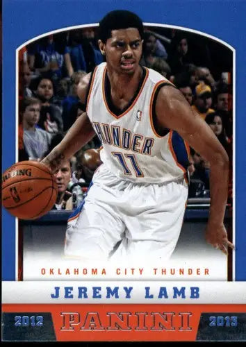 Original gloss Jeremy Lamb basketball card 2012-13 Panini NM-MT Thunder