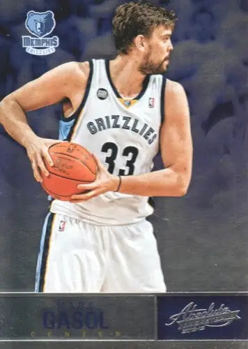Original gloss Panini Absolute Marc Gasol basketball card from 2012-13 Grizzlies series