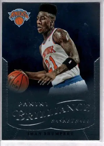 Iman Shumpert basketball card from Panini Brilliance with original gloss featuring Knicks