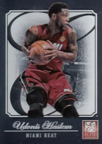 Original gloss Udonis Haslem basketball card from Panini Elite 2012-13 Heat collection
