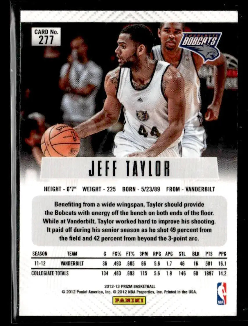 2012-13 Panini Prizm #277 Jeff Taylor - Basketball Card Single