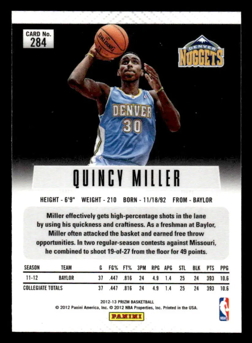 2012-13 Panini Prizm #284 Quincy Miller - Basketball Card Single