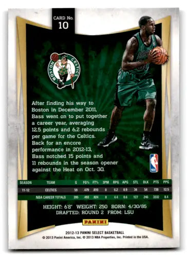 2012-13 Panini Select #10 Brandon Bass EX/NM Celtics ID:67470 - Basketball Card Single