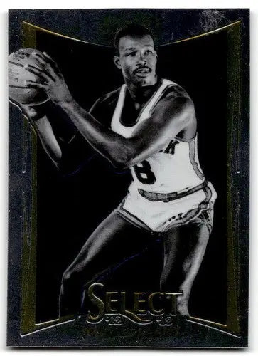 Black and white basketball card featuring Walt Bellamy from Panini Select 2012-13
