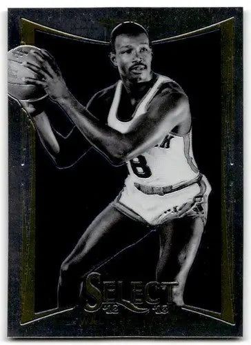 Black and white basketball card featuring Walt Bellamy in Panini Select Original Gloss