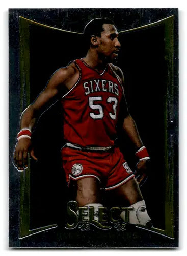 Basketball card featuring Darryl Dawkins in a red Sixers jersey from Panini Select with original gloss