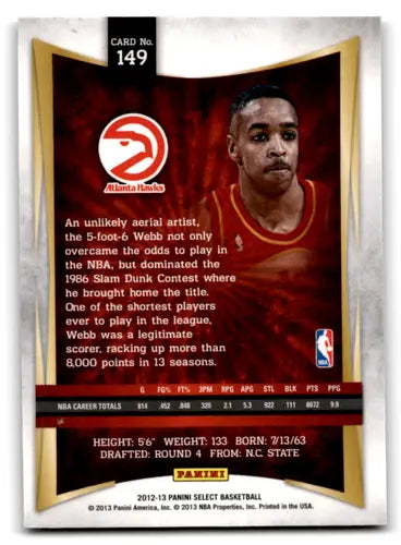 2012-13 Panini Select #149 Spud Webb EX/NM Hawks ID:67496 - Basketball Card Single