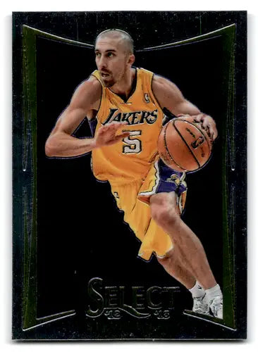 Basketball card featuring Steve Blake in Lakers jersey from Panini Select 2012-13