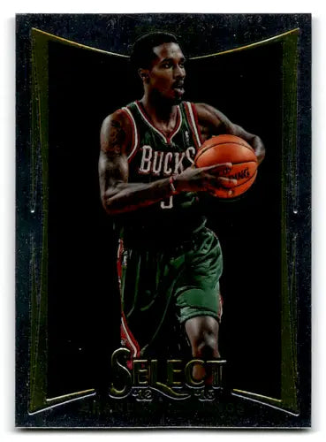 Basketball card of Brandon Jennings from Panini Select 2012-13 with original gloss