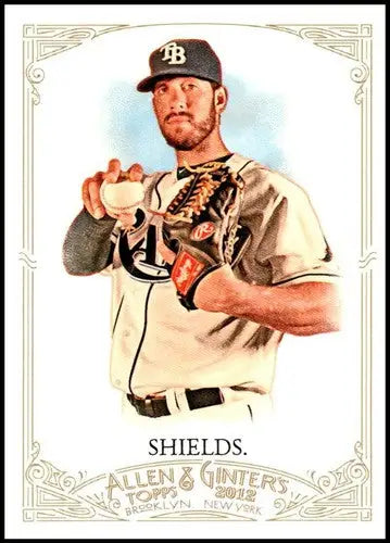 Original gloss James Shields baseball card 2012 Allen and Ginter NM-MT Rays ID 73023