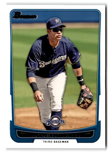 Original gloss baseball card of Aramis Ramirez NM-MT from 2012 Bowman Brewers